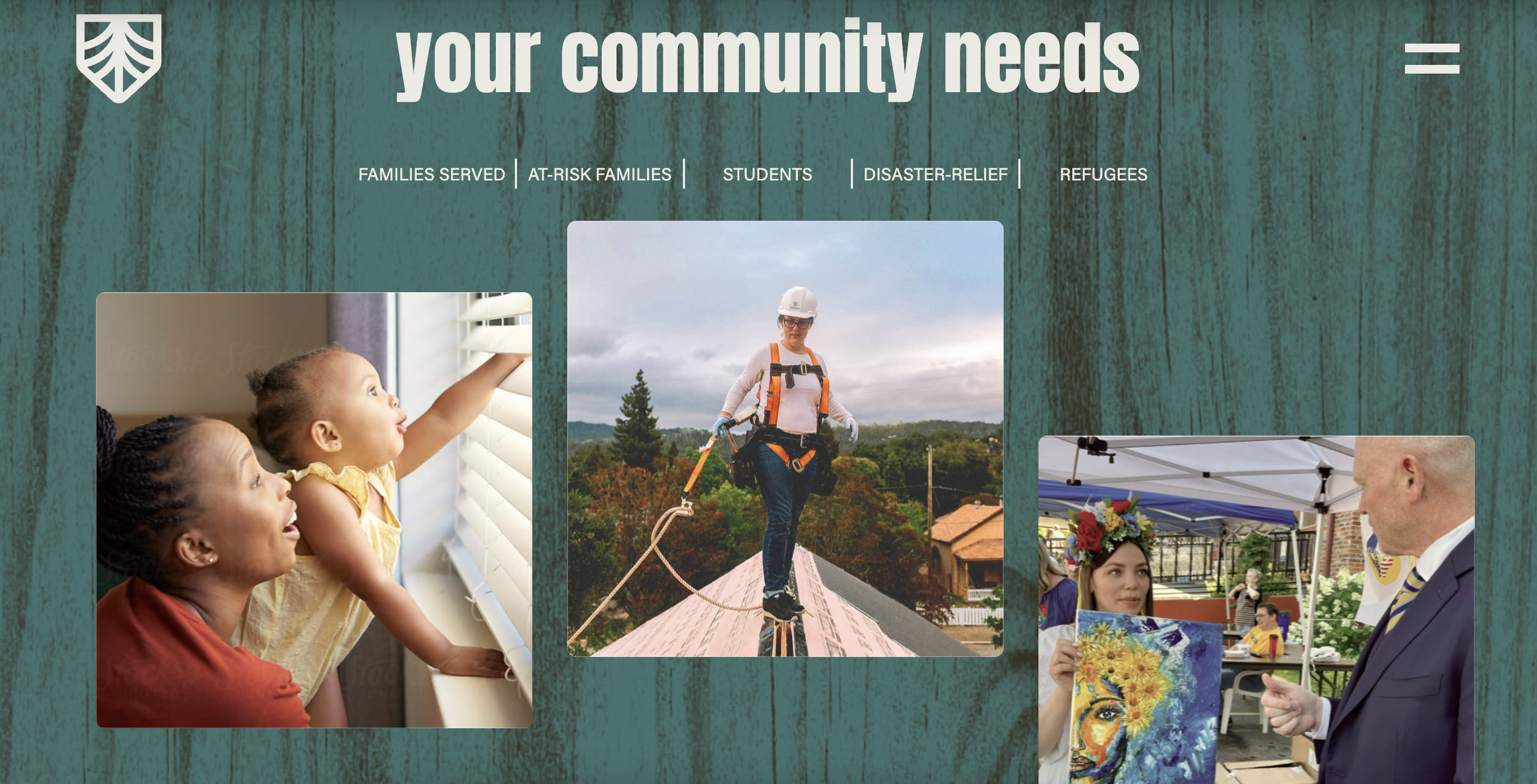 Fortify community website showing families and community work